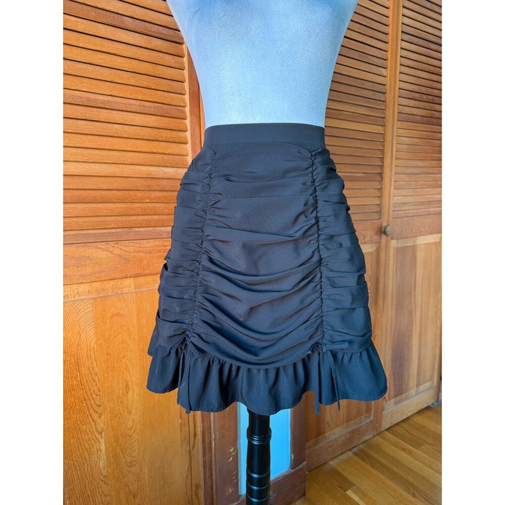 Ank Rouge Gothic Lolita EGL Jfashion Gyaru Jirai Kawaii Black Gathered Skirt M